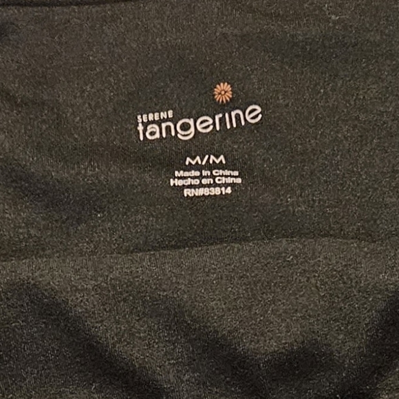 Tangerine black grey serene colorblock spandex stretch leggings Medium - Picture 2 of 4